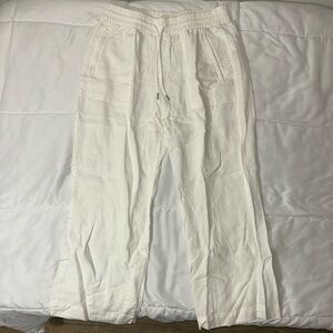 Athleta Woman's White 100% Linen Pants